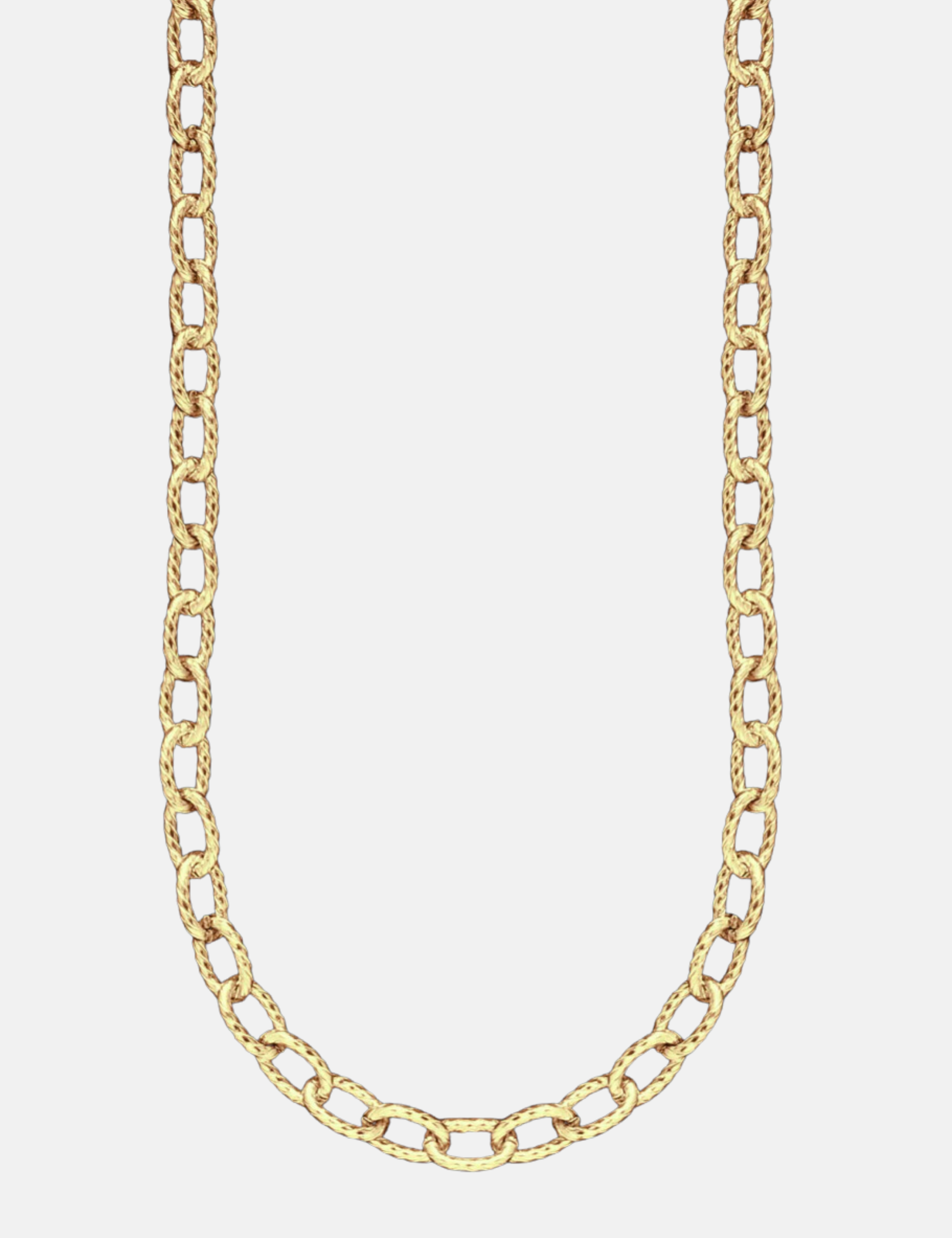 We Are All Smith 5mm Gold Textured Cable Chain Necklace For Men Kempt Athens Men's Clothing Store Jewelry Accessories