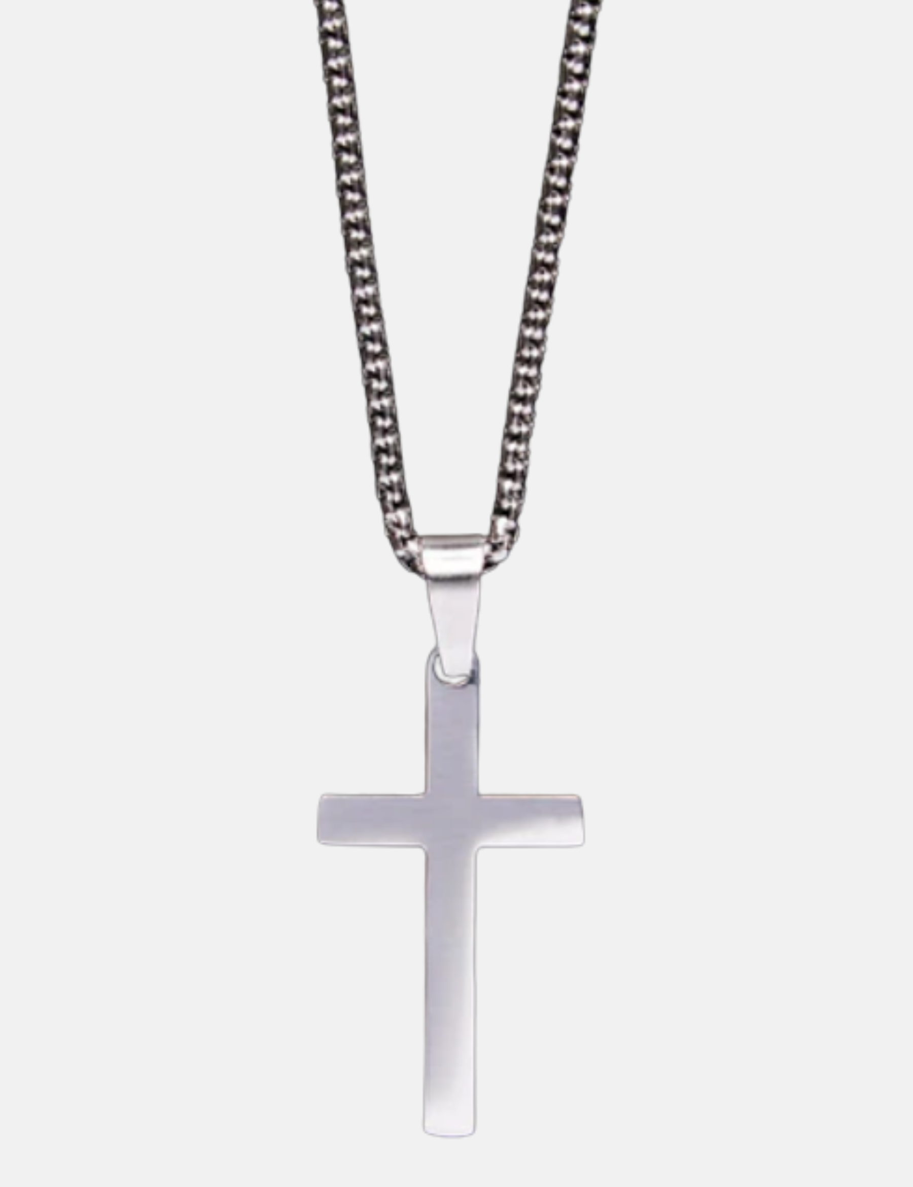 We Are All Smith Stainless Steel Cross Chain Necklace Men's 18" Inch Box Chain Necklace For Men Athens GA Georgia Kempt Menswear Store Near Me