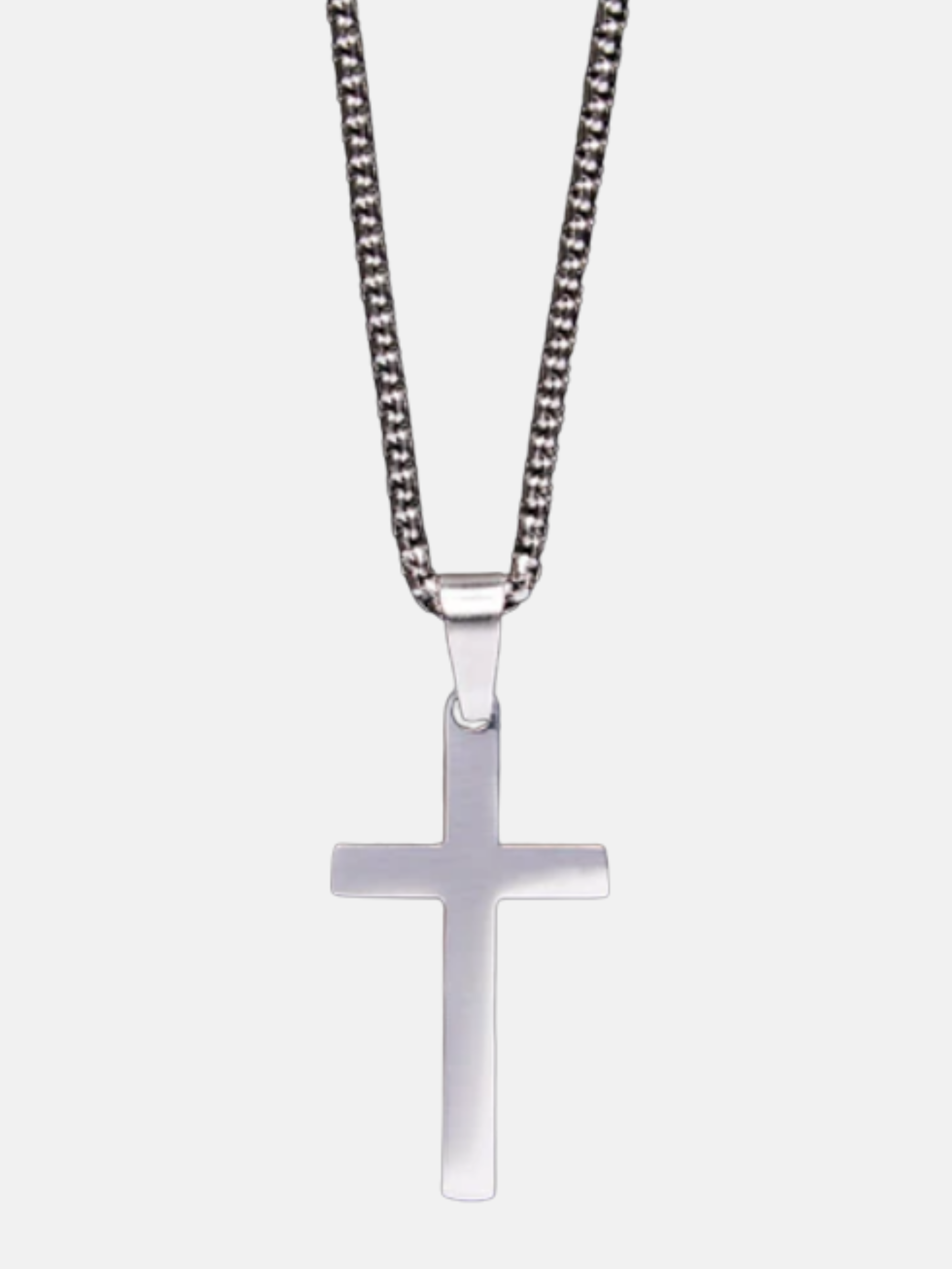 We Are All Smith Stainless Steel Cross Chain Necklace Men's 18" Inch Box Chain Necklace For Men Athens GA Georgia Kempt Menswear Store Near Me