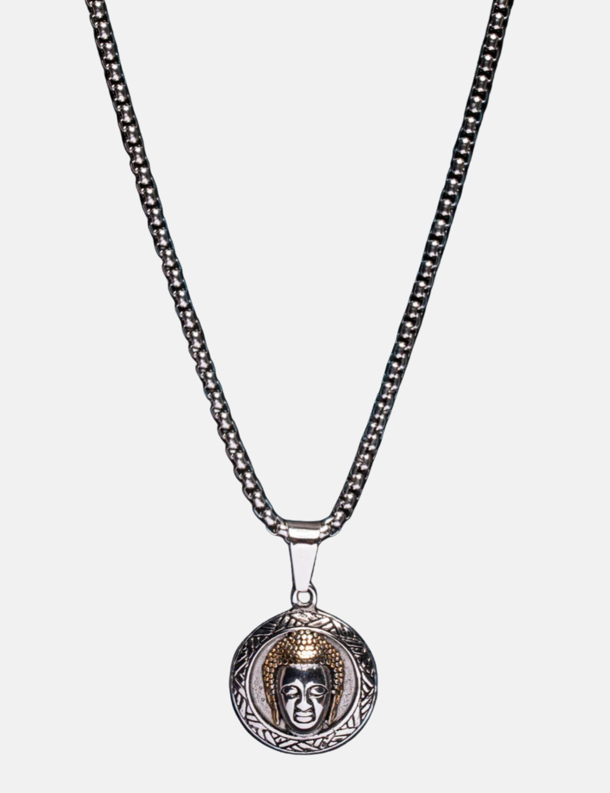 We Are All Smith Stainless Steel Buddha Head Pendant Necklace For Men Jewelry Accessories Men's Clothing Store Kempt Athens Georgia