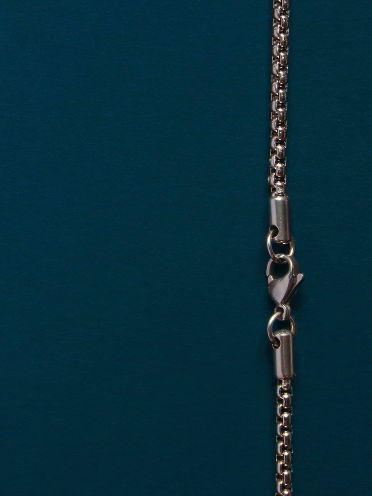 4mm Round Box Chain Necklace - Steel