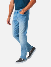 mavi zach straight jean light foggy blue recycled cotton polyester elastane blend stretch denim kempt athens ga georgia men's clothing store