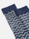 far afield zig wool socks chevron pattern insignia blue white ribbed cuff kempt athens ga georgia men's clothing store