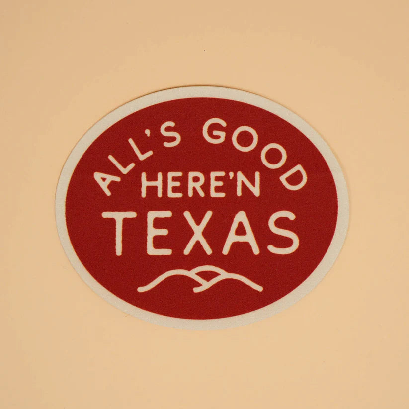 THC Provisions Sticker All's Good Texas Waterproof Nylon Kempt Athens GA Mens Clothing