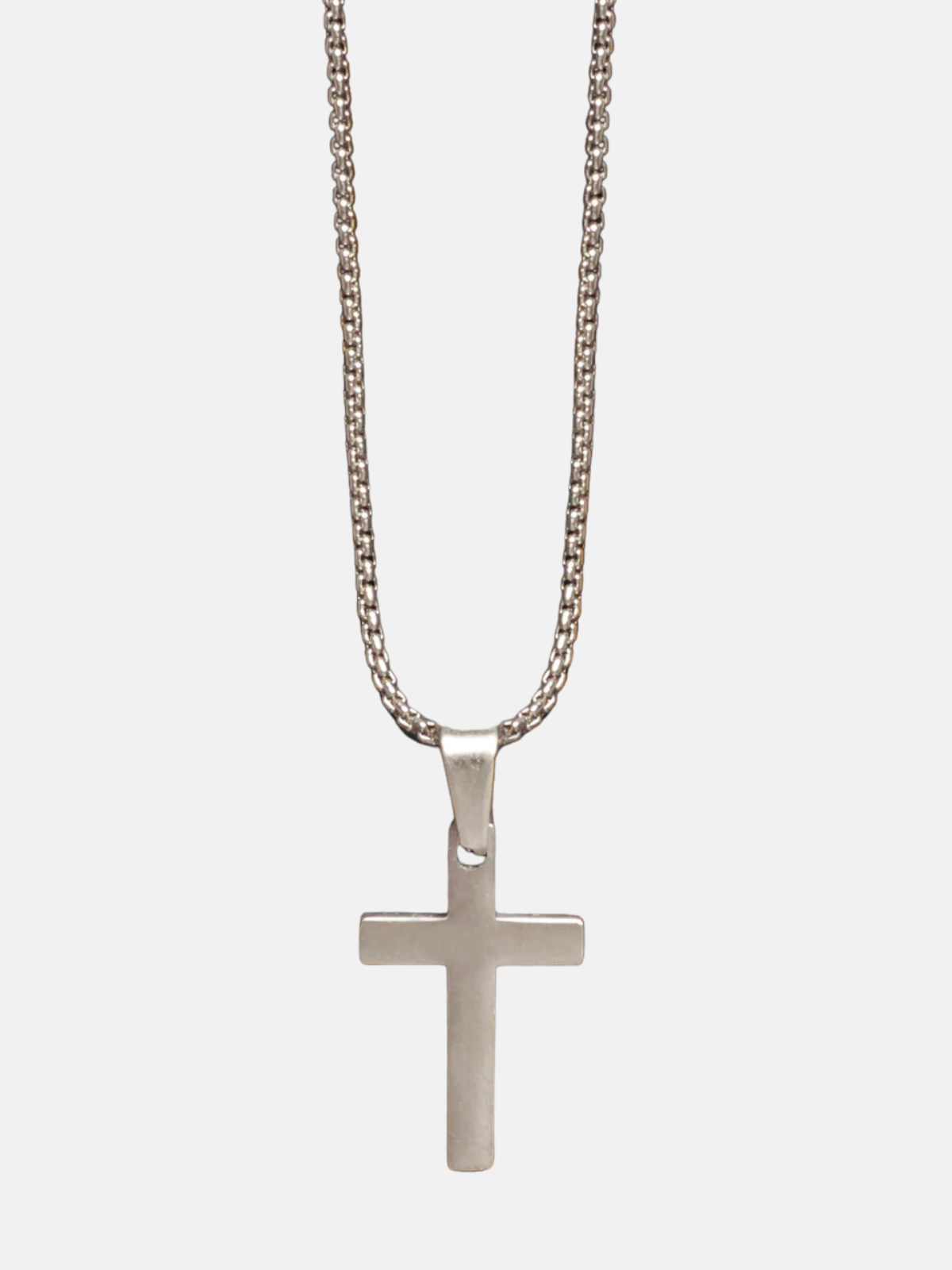 Medium Cross Steel Necklace