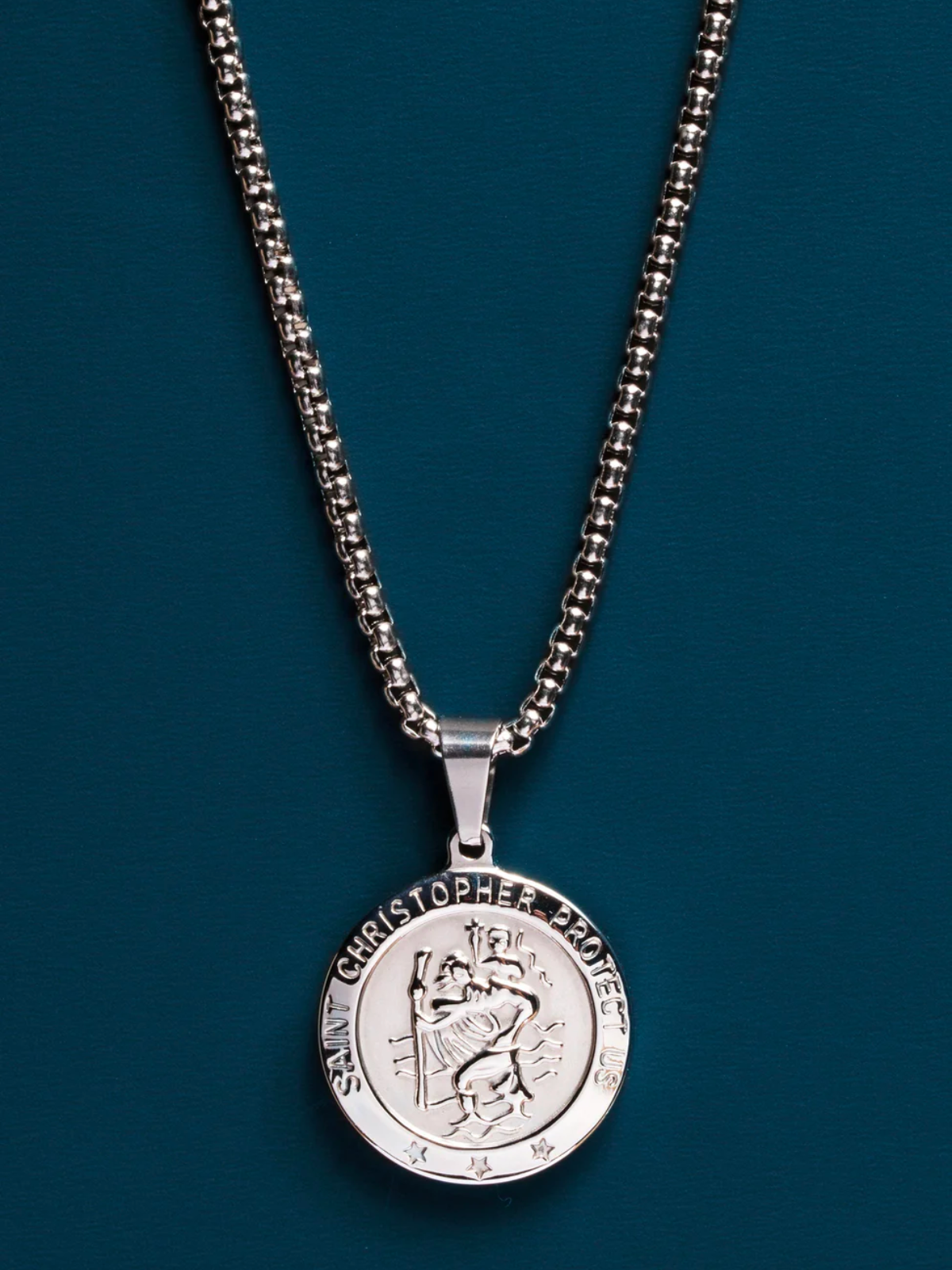 Waterproof St. Christopher Steel Necklace