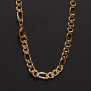 Figaro Chain Necklace 6mm Gold
