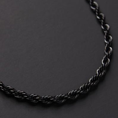 Rope Chain Necklace 26" We Are All Smith Black Stainless Steel