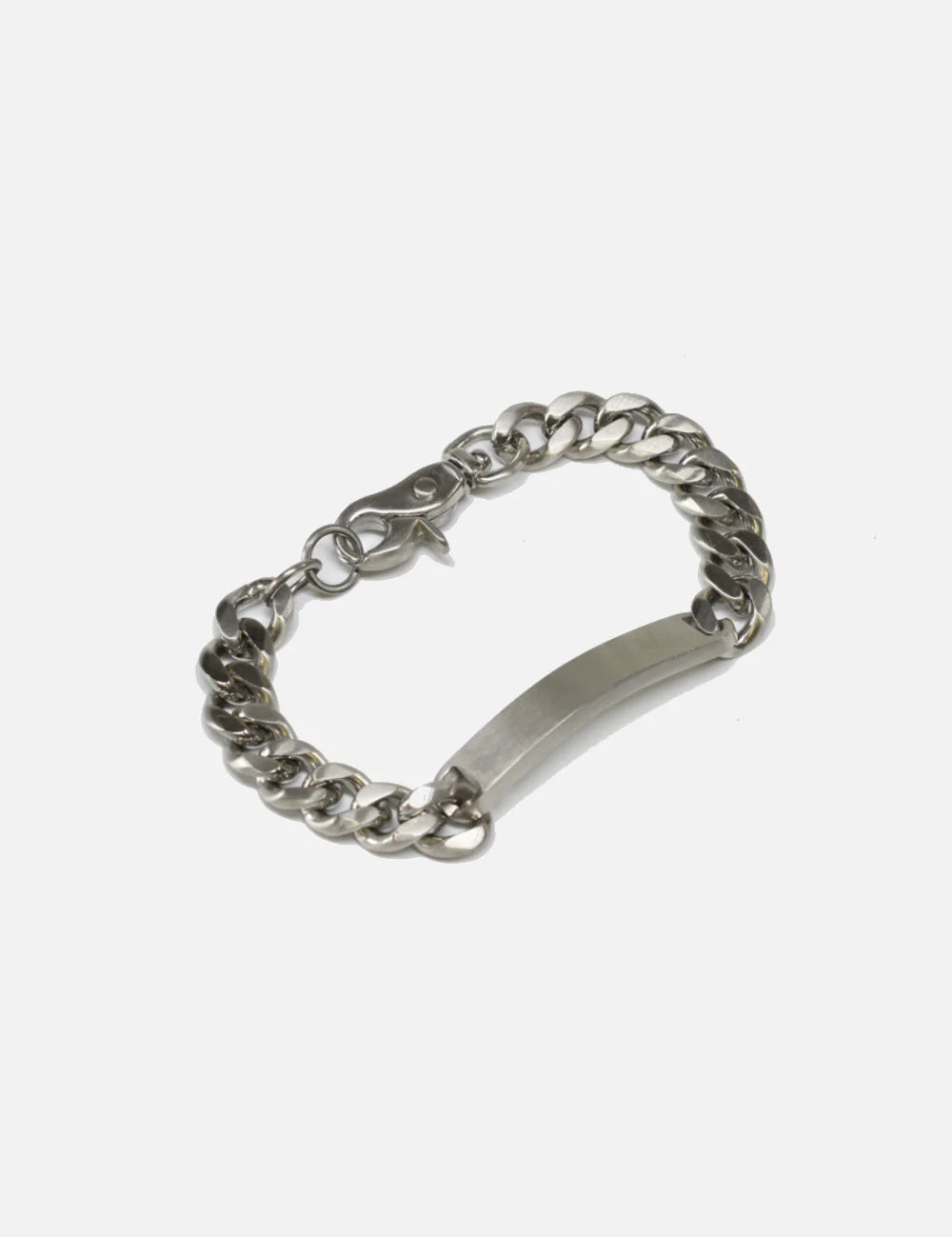 steel nameplate chain bracelet jewelry kempt athens mens clothing store