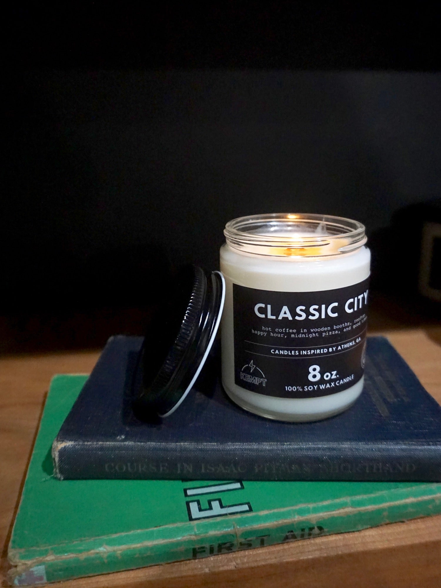 Classic City Athens GA Candle Kempt with Rekindle Candle