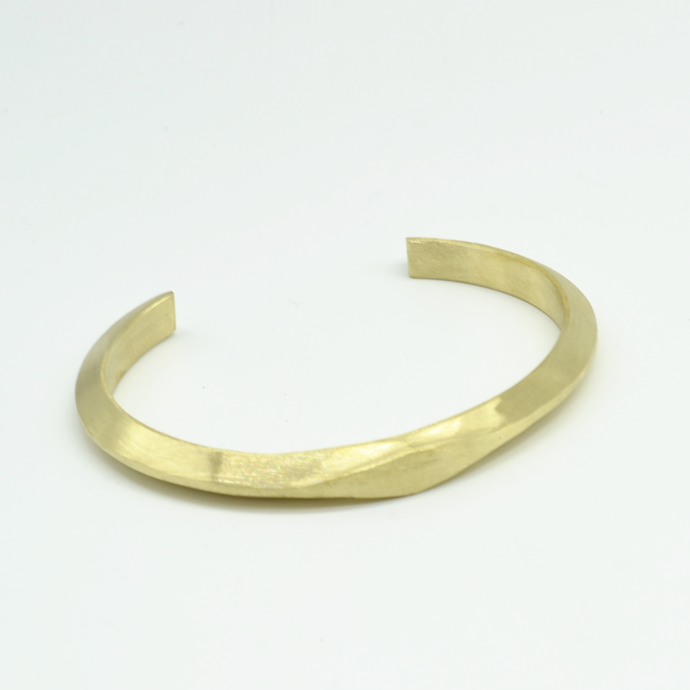 Diamond Flat Brass Cuff