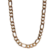 Figaro Chain Necklace - 6mm Gold