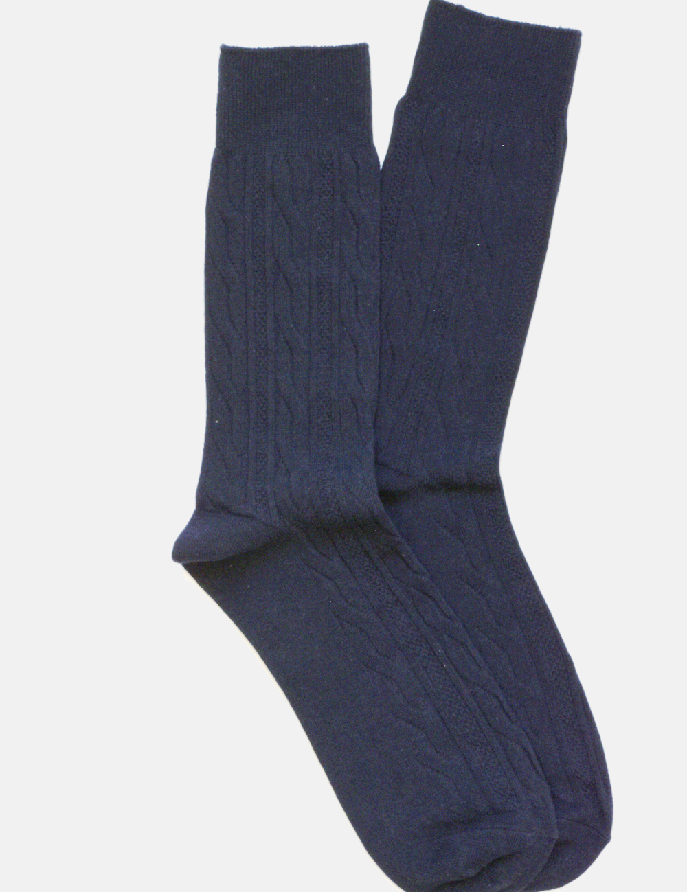 Curated Basics Navy Cable Knit Socks Kempt Athens Mens Clothing Store