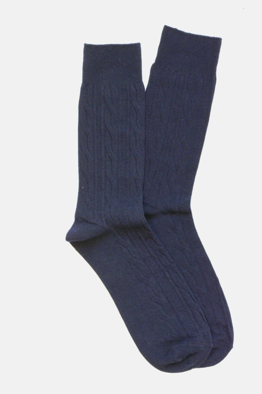 Curated Basics Navy Cable Knit Socks Kempt Athens Mens Clothing Store