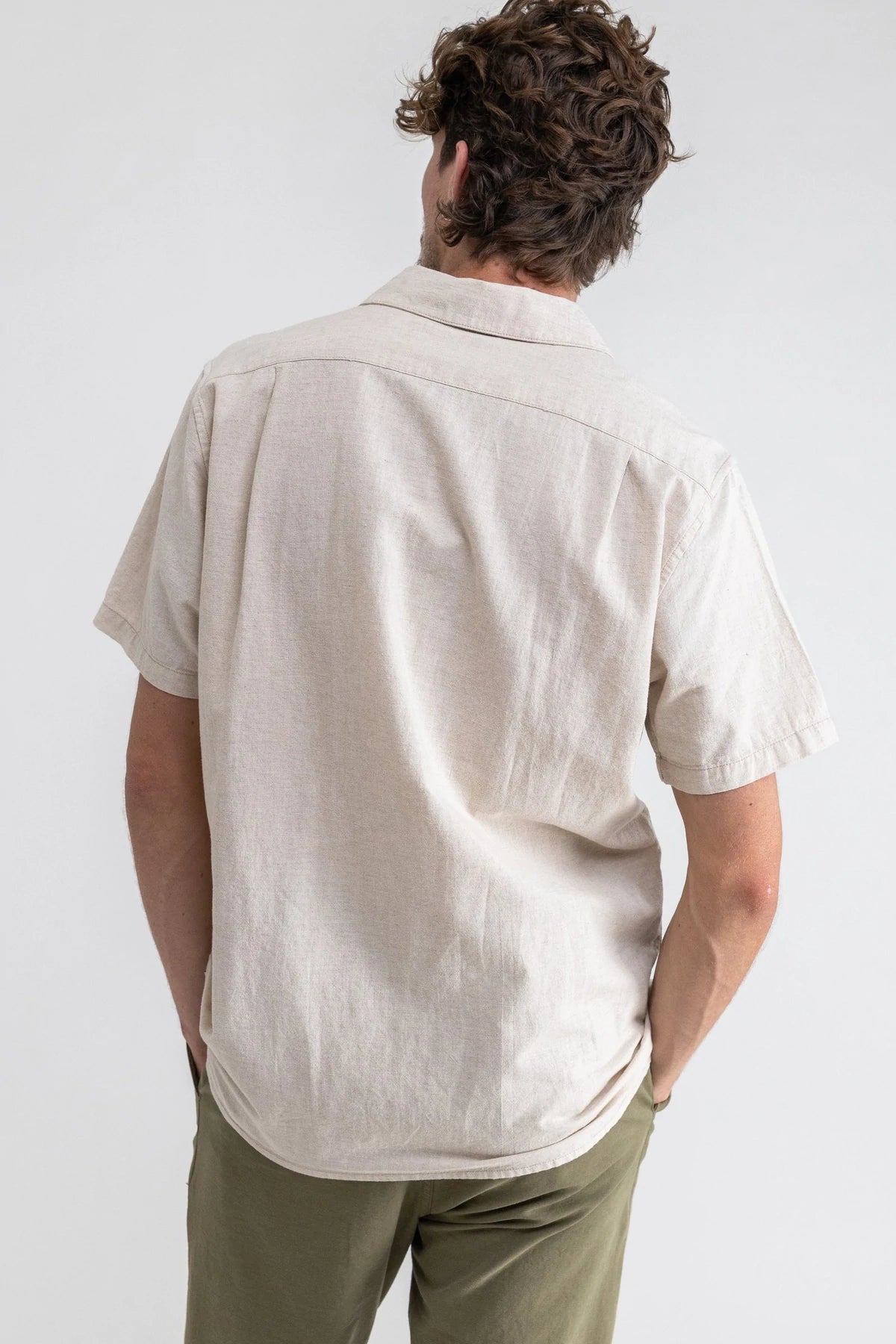 Rhythm Classic Linen SS Shirt - Sand