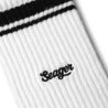 Seager Daily Crew Socks Embroidered Western Brand Athletic Socks Kempt Mens Clothing Store Downtown Athens Georgia Shopping